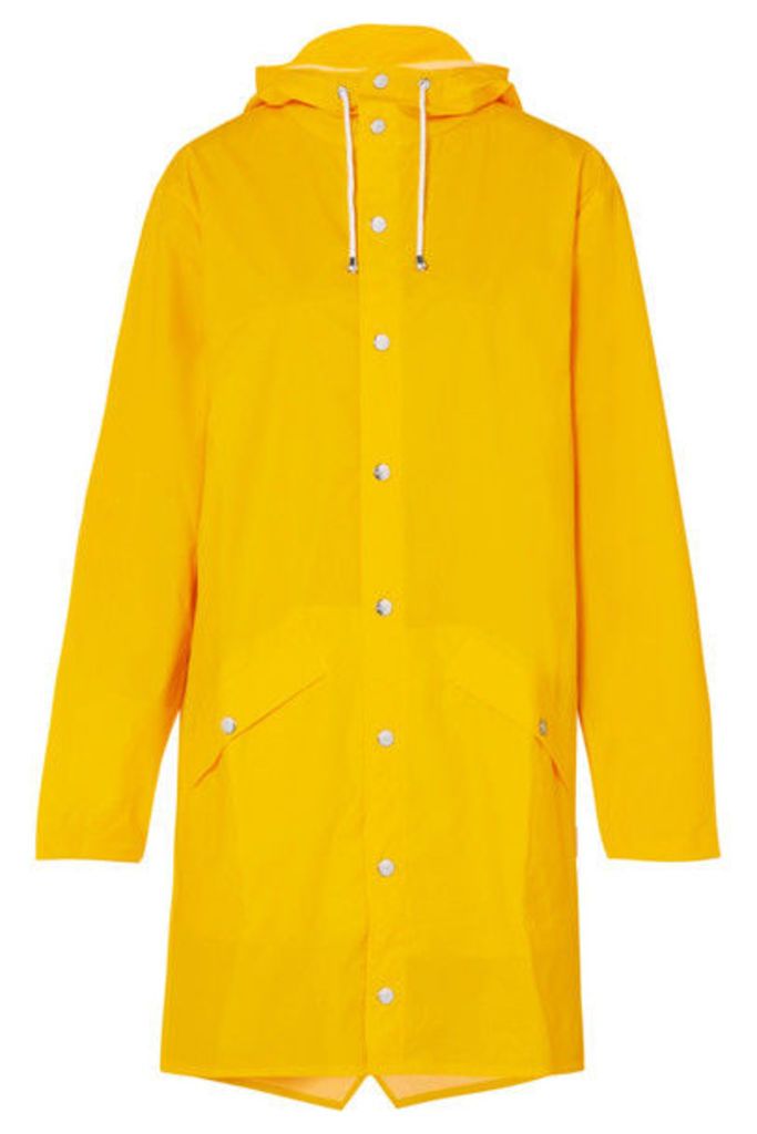 Rains - Hooded Matte-pu Raincoat - Yellow