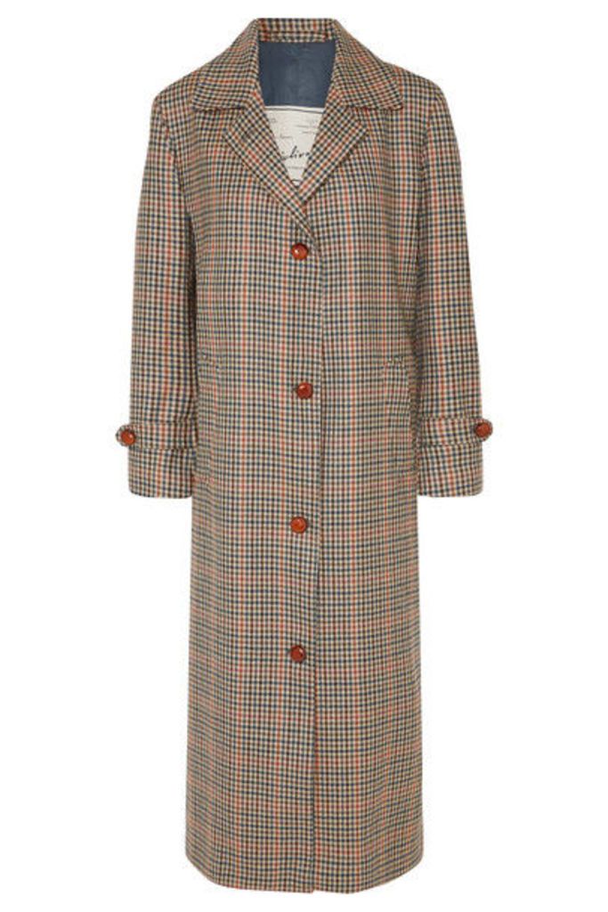 Giuliva Heritage Collection - Maria Checked Wool Coat - Beige
