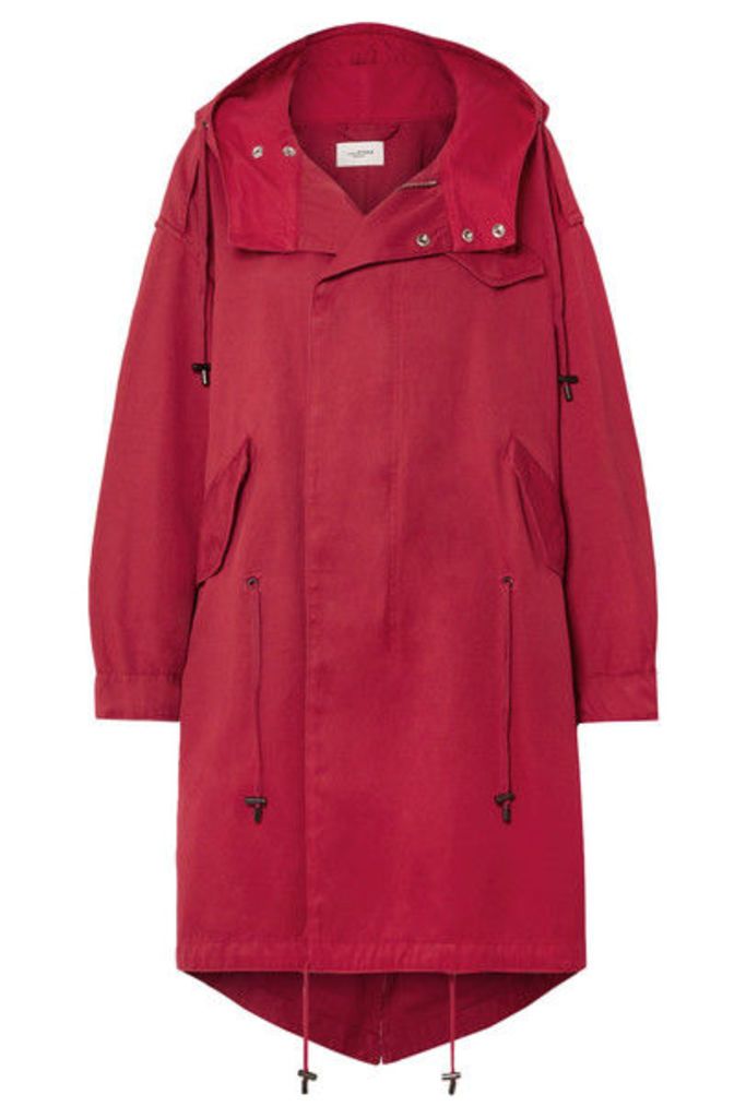 Isabel Marant Étoile - Duffy Oversized Hooded Cotton-canvas Coat - Red