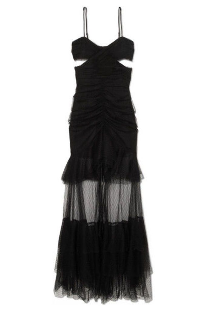 alice McCALL - The Only Exception Cutout Layered Tulle Maxi Dress - Black