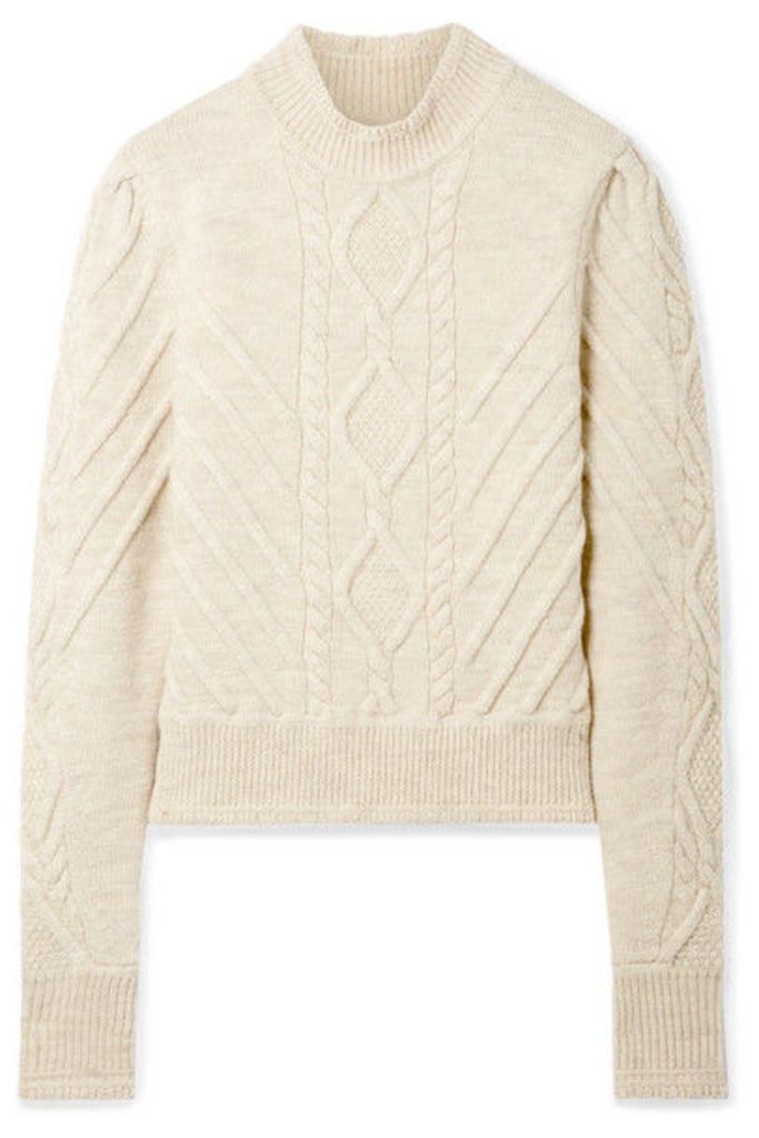 Isabel Marant - Brantley Cable-knit Wool-blend Sweater - Ecru