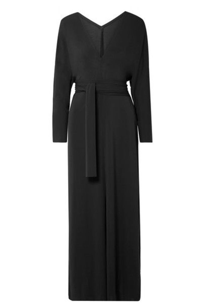 Eres - Chanceuse Belted Stretch-jersey Dress - Black