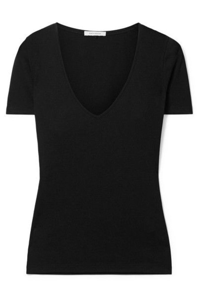 Ninety Percent - Marisa Ribbed Organic Cotton-jersey T-shirt - Black