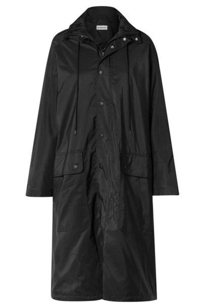 Balenciaga - Opera Oversized Printed Reflective Shell Raincoat - Black