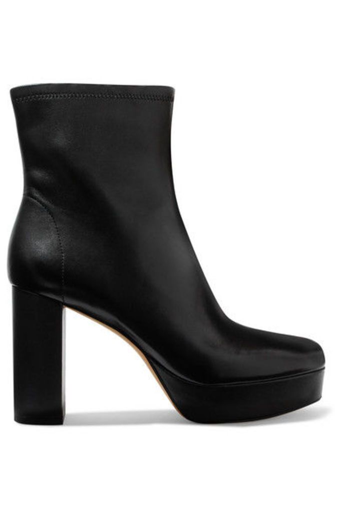 Diane von Furstenberg - Yasmine Leather Platform Ankle Boots - Black