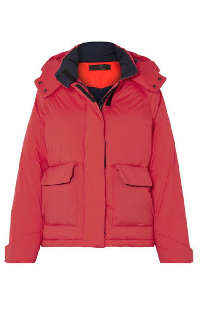 rag & bone - Aiden Hooded Quilted Shell Jacket - Red
