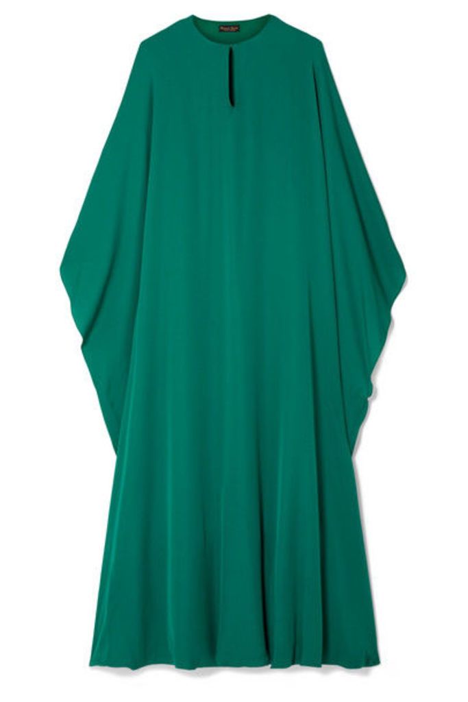 Reem Acra - Draped Silk-georgette Midi Dress - Emerald