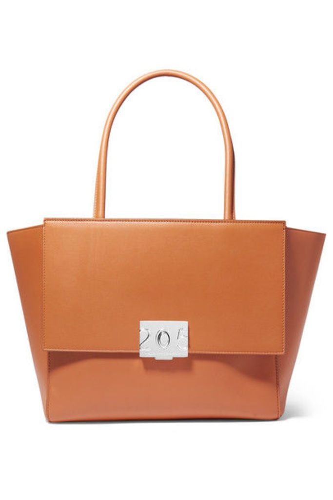CALVIN KLEIN 205W39NYC - Bonnie Large Grosgrain-trimmed Leather Tote - Tan