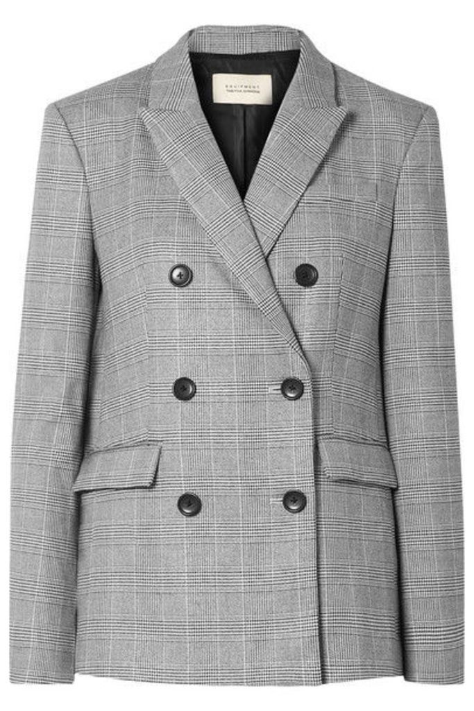 Equipment - + Tabitha Simmons Hamish Oversized Prince Of Wales Checked Voile Blazer - Gray