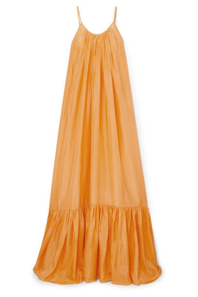 Kalita - Brigitte Silk-habotai Dress - Pastel orange
