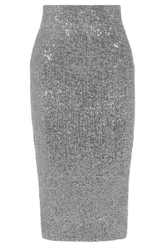 Rebecca Vallance - Andree Sequined Tulle Midi Skirt - Silver