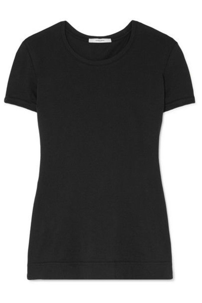 Adam Lippes - Pima Stretch-cotton Jersey T-shirt - Black