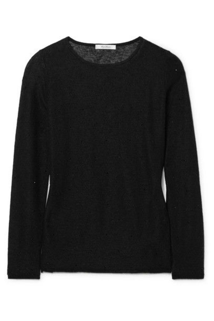 Max Mara - Strillo Crystal-embellished Knitted Sweater - Black
