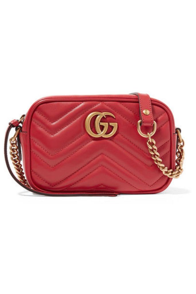 Gucci - Gg Marmont Camera Mini Quilted Leather Shoulder Bag - Red