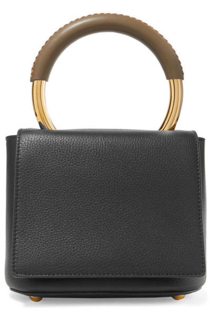 Marni - Pannier Textured-leather Tote - Black