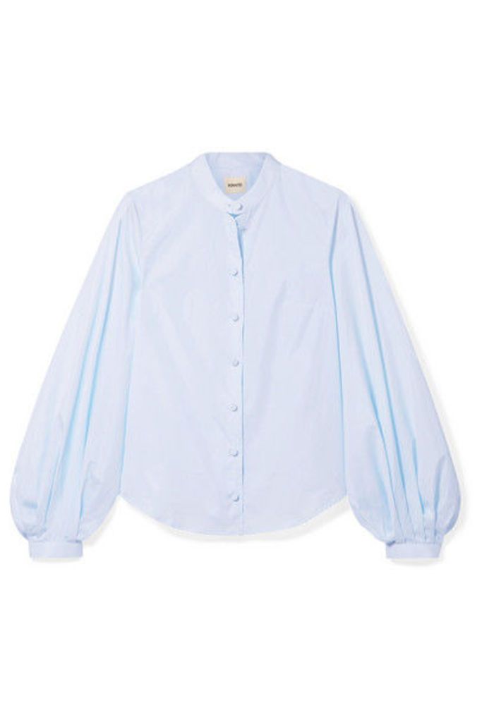 Khaite - Willa Cotton-poplin Shirt - Light blue