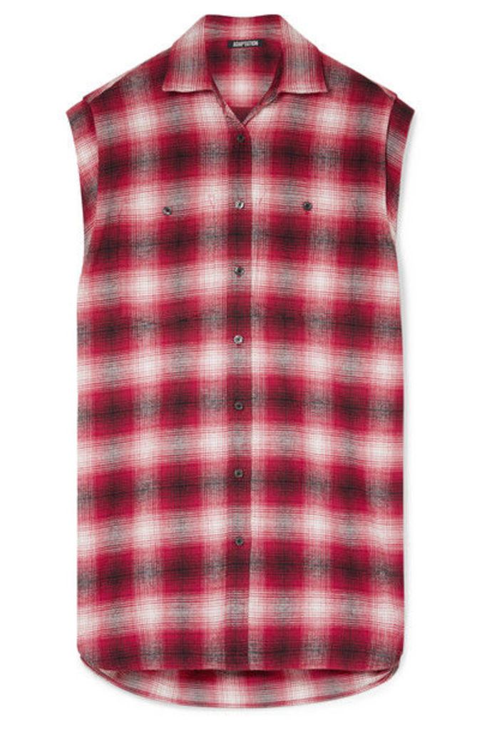 Adaptation - Oversized Checked Cotton-flannel Shirt - Red