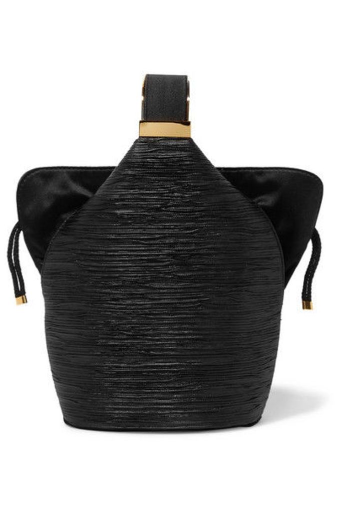Bienen-Davis - Kit Mini Satin-trimmed Lurex Bucket Bag - Black