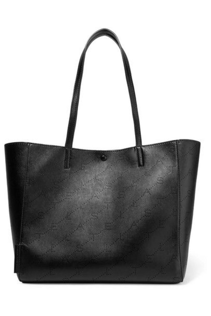 Stella McCartney - Perforated Faux Leather Tote - Black