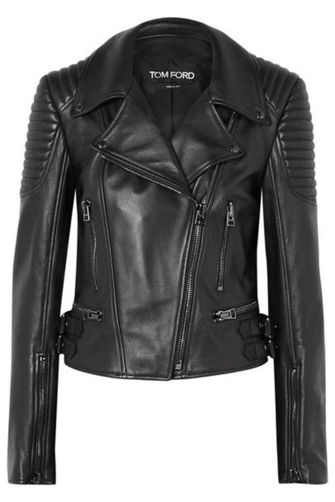 TOM FORD - Quilted Leather Biker Jacket - Black