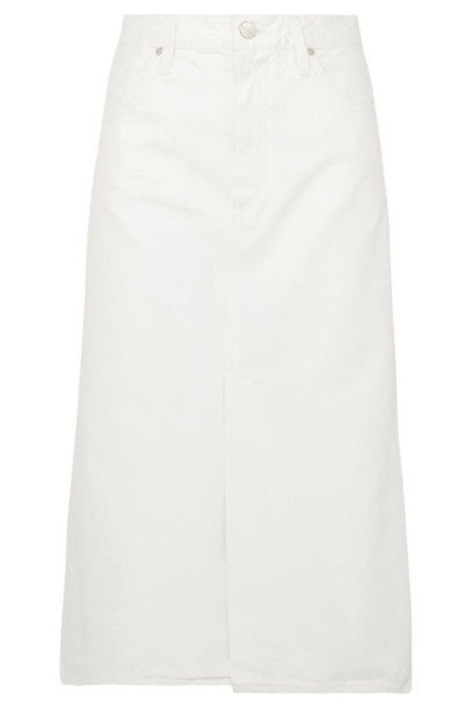 Goldsign - The A Denim Midi Skirt - White