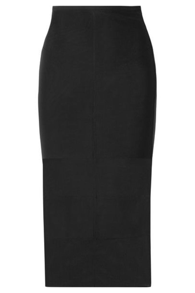 Mugler - Paneled Stretch-tulle Midi Skirt - Black