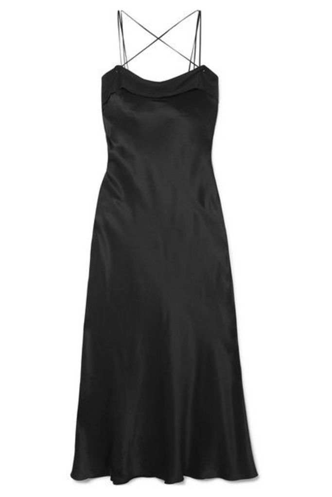 Maison Margiela - Silk-satin Midi Dress - Black