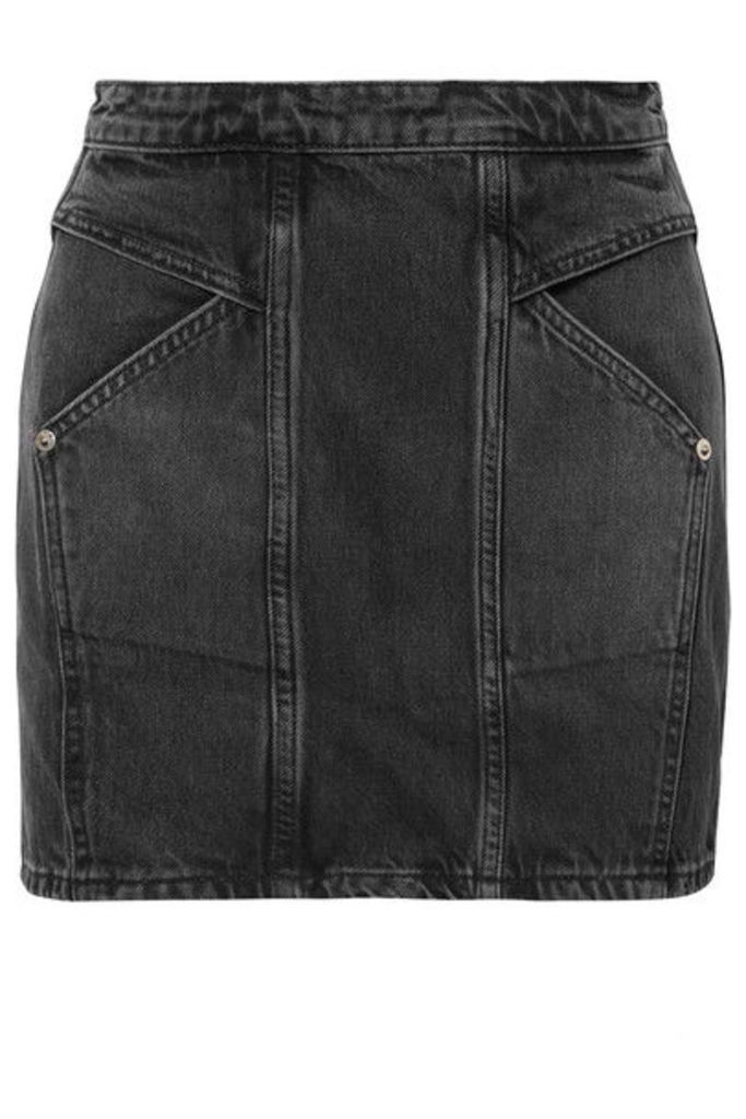 Adaptation - Paneled Denim Mini Skirt - Black