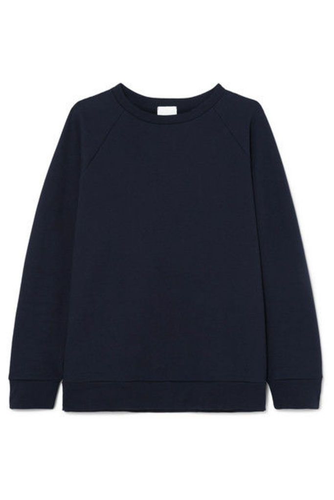 Handvaerk - Raglan Cotton-terry Sweatshirt - Navy