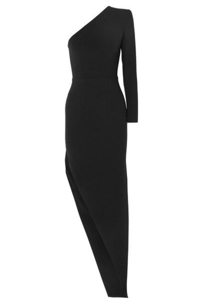 Alex Perry - Jolie One-shoulder Asymmetric Crepe Gown - Black