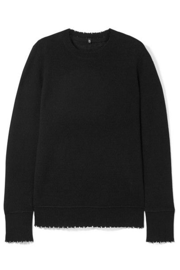 R13 - Distressed Edge Cashmere Sweater - Black