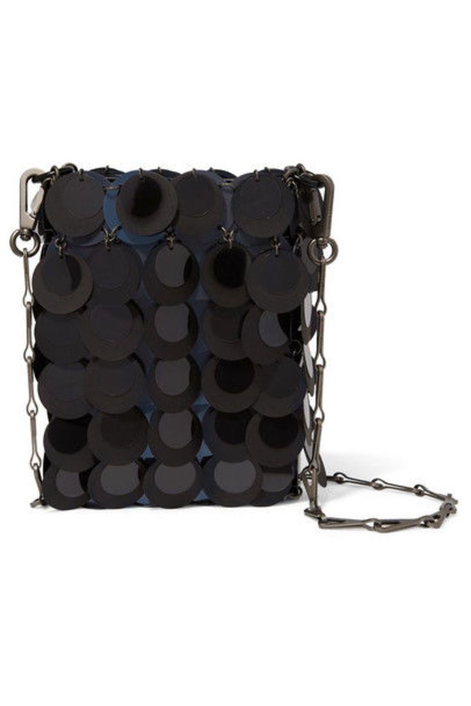 Paco Rabanne - Sparkle 1969 Mini Sequined Faux Leather Shoulder Bag - Black
