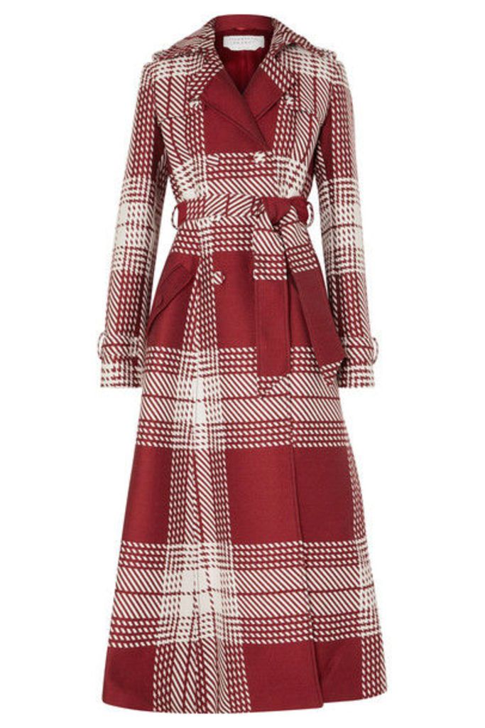Gabriela Hearst - Checked Wool-blend Trench Coat - Red