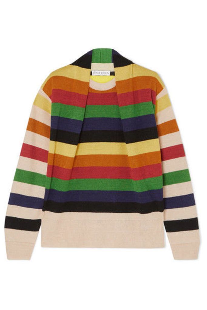 JW Anderson - Ruched Striped Linen Sweater - Blue