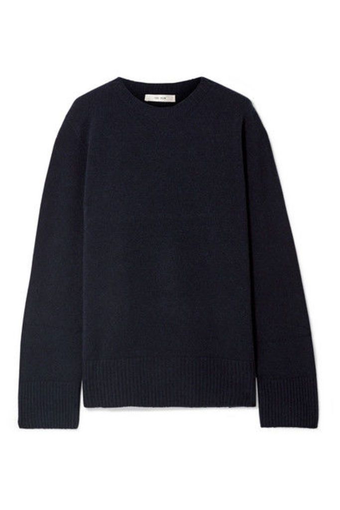 The Row - Sibel Oversized Wool And Cashmere-blend Sweater - Midnight blue