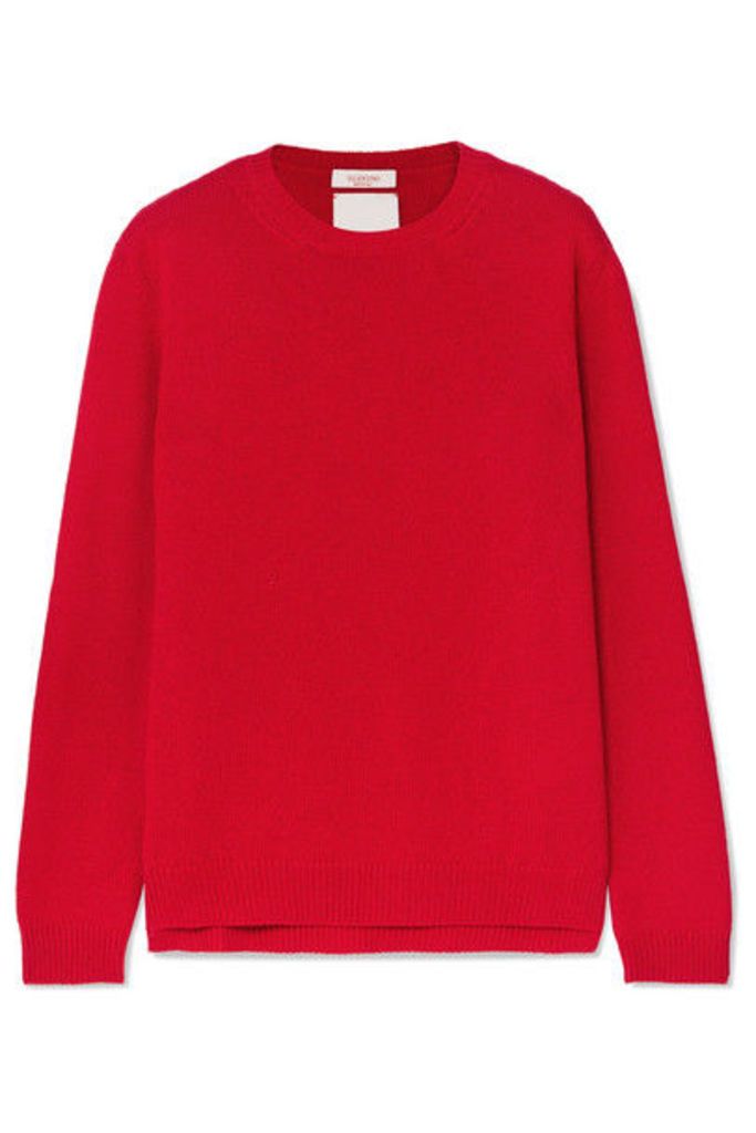 Valentino - Studded Cashmere Sweater - Red