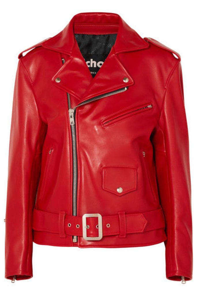 Junya Watanabe - Leather Biker Jacket - Red