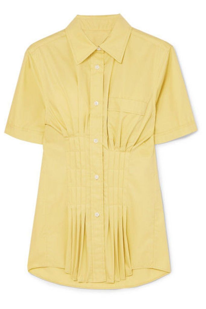 Isabel Marant - Gramy Pleated Cotton-poplin Shirt - Pastel yellow