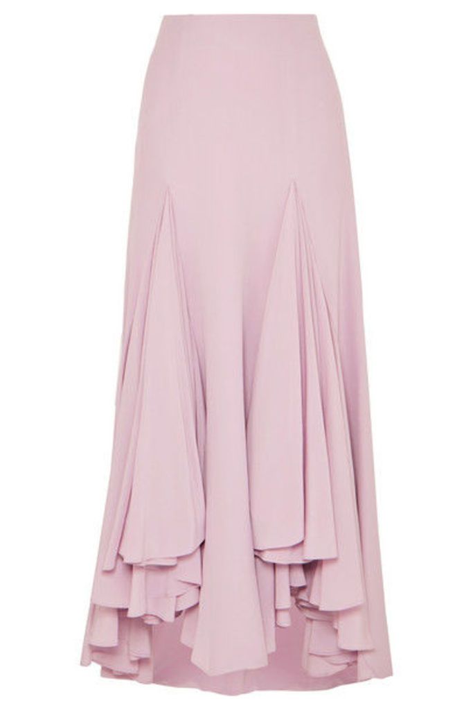 Giorgio Armani - Waterfall Ruffled Asymmetric Silk-crepe Skirt - Pink