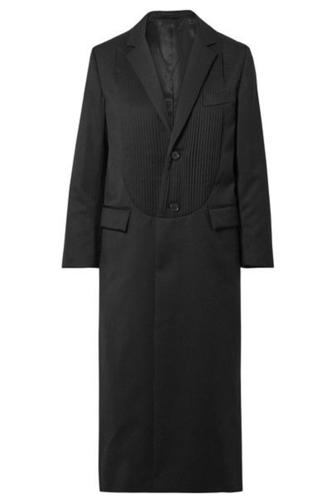Noir Kei Ninomiya - Pintucked Wool-gabardine Coat - Black