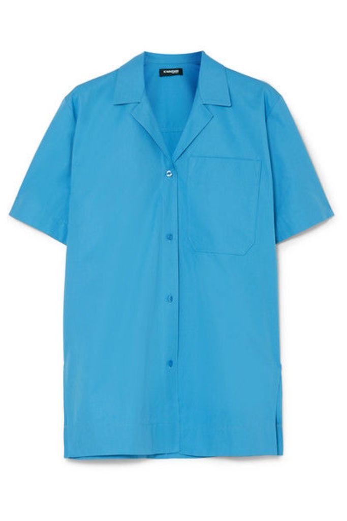Kwaidan Editions - Coated Cotton-poplin Shirt - Blue