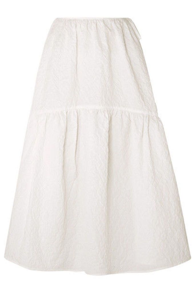Cecilie Bahnsen - Rosemary Tiered Cotton-blend Cloqué Skirt - White
