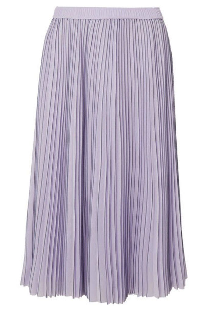 Jason Wu - Pleated Striped Georgette Midi Skirt - Lilac