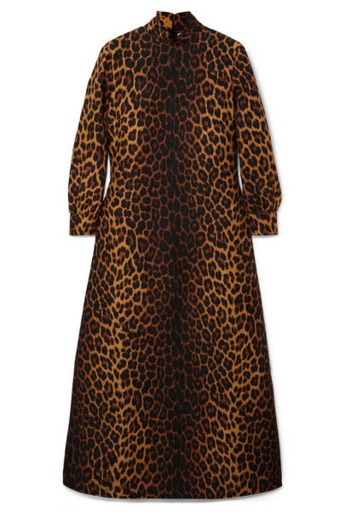 Gucci - Leopard-print Wool-blend Maxi Dress - Leopard print