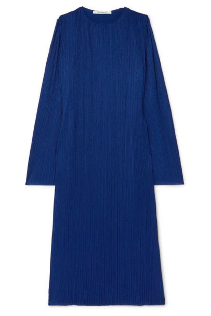 Givenchy - Plissé-crepe Maxi Dress - Blue