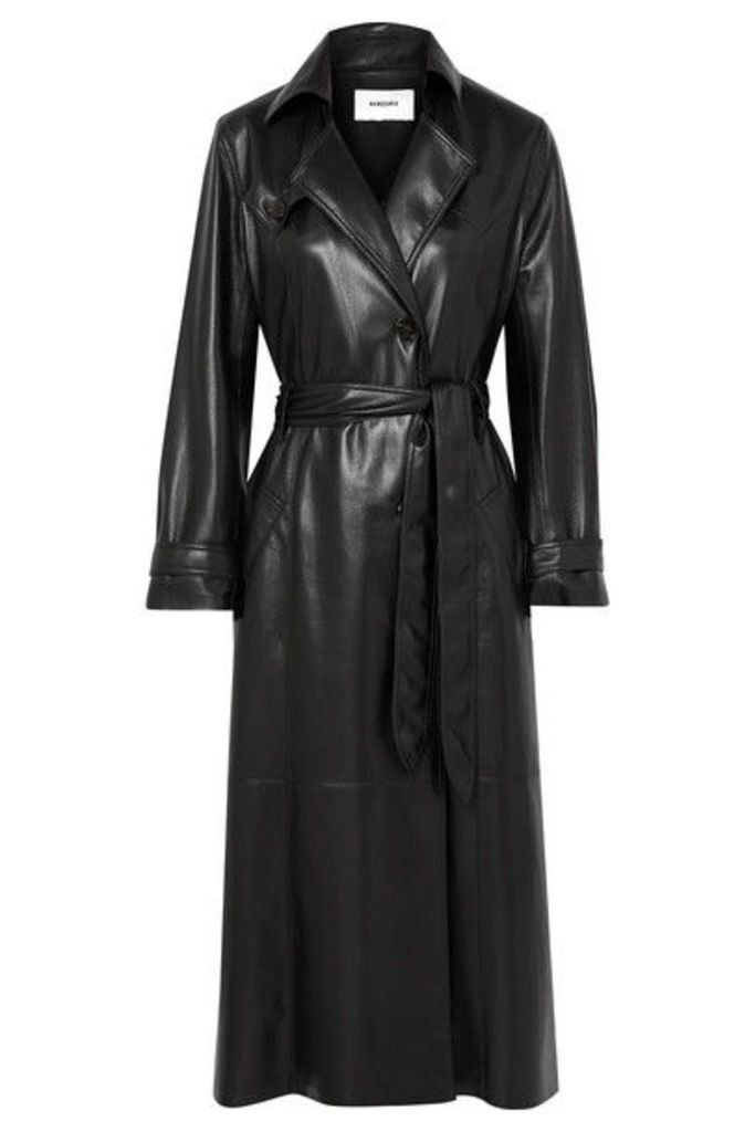 Nanushka - Chiara Vegan Leather Trench Coat - Black