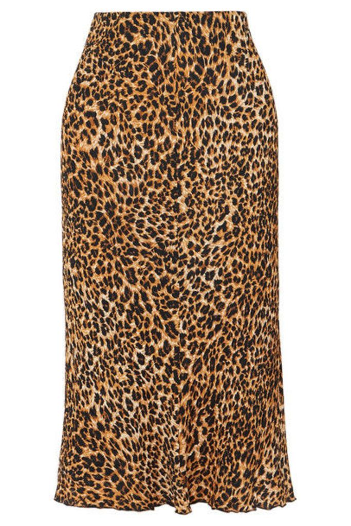 Nanushka - Zarina Leopard-print Stretch Plissé-jersey Midi Skirt - Leopard print