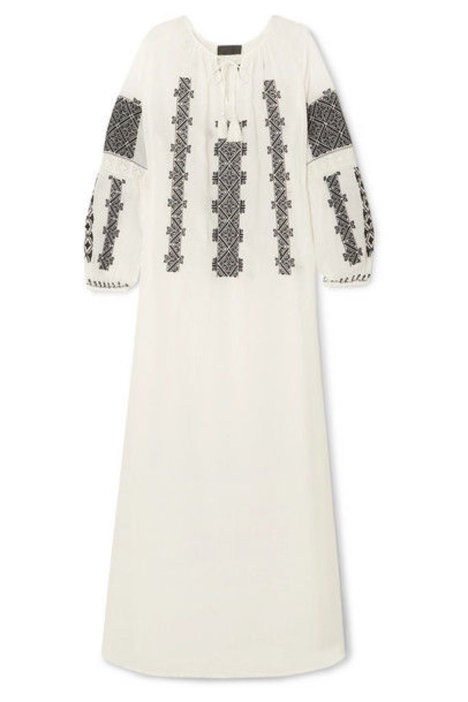 Nili Lotan - Valenza Embroidered Cotton-voile Maxi Dress - White