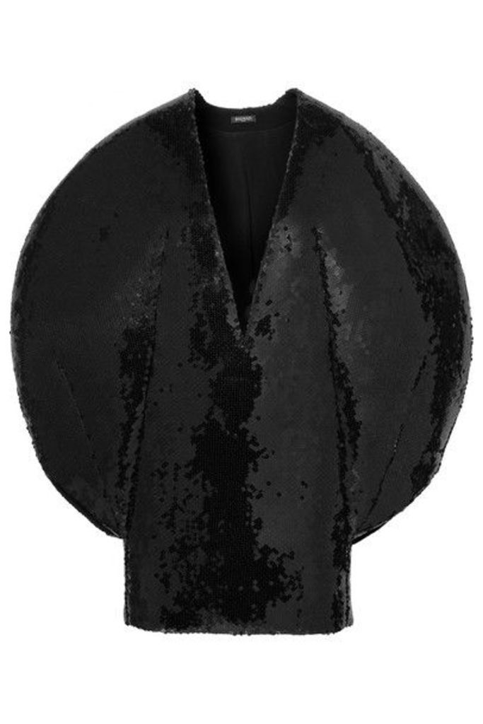 Balmain - Sequined Chiffon Mini Dress - Black
