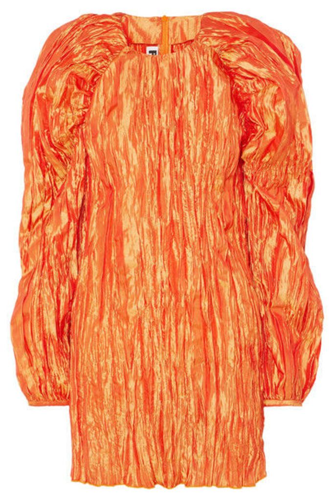 ROTATE Birger Christensen - Plissé-sateen Mini Dress - Orange